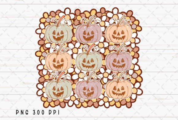 Autumn’s Digital Canvas: The Pumpkins Flowers Fall Halloween PNG