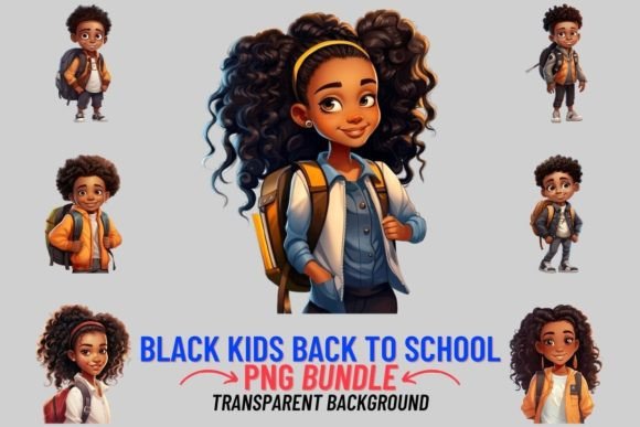 Black Kids Back to School Sublimation: A Creative Asset for Inclusive Design