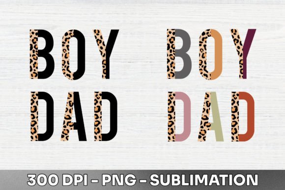 Boy Dad Half Leopard Sublimation PNG: Bold Graphics for Modern Creators
