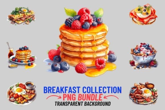 Elevate Your Visuals with the Breakfast Collection 12 PNG Clipart