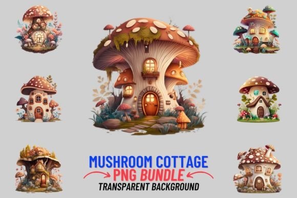 Enchanting Visuals: Using Mushroom Magic Cottage Clipart