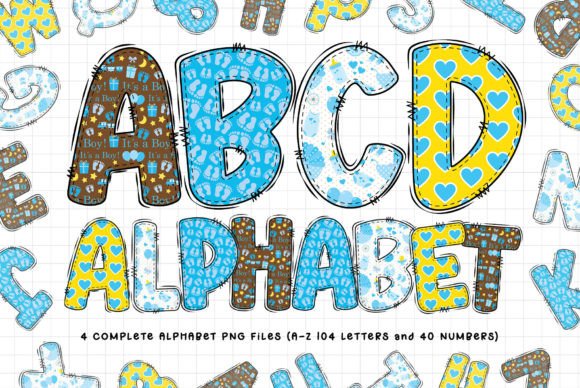 Kids Doodle Alphabet Letters PNG: A Playful Asset for Designers