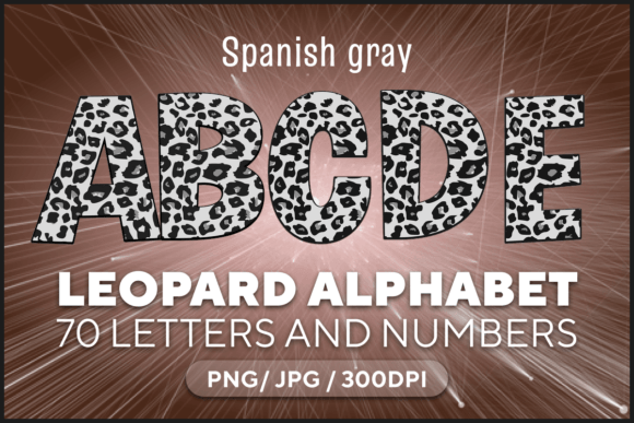 Spanish Gray Leopard Clipart: A Unique Typeface for Designers