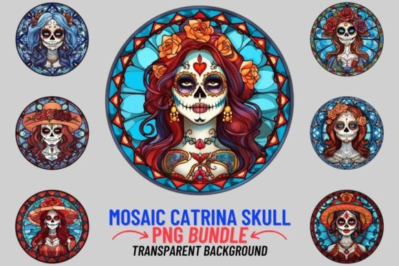 Stained Glass Catrina Skull 12 PNG: A Designer's Guide