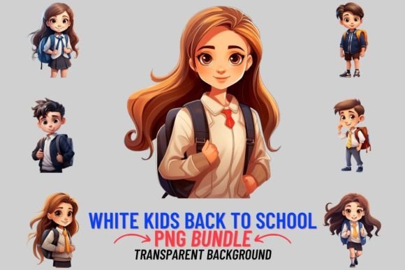 White Kids Back to School Sublimation: A Fresh Take on Education Graphics